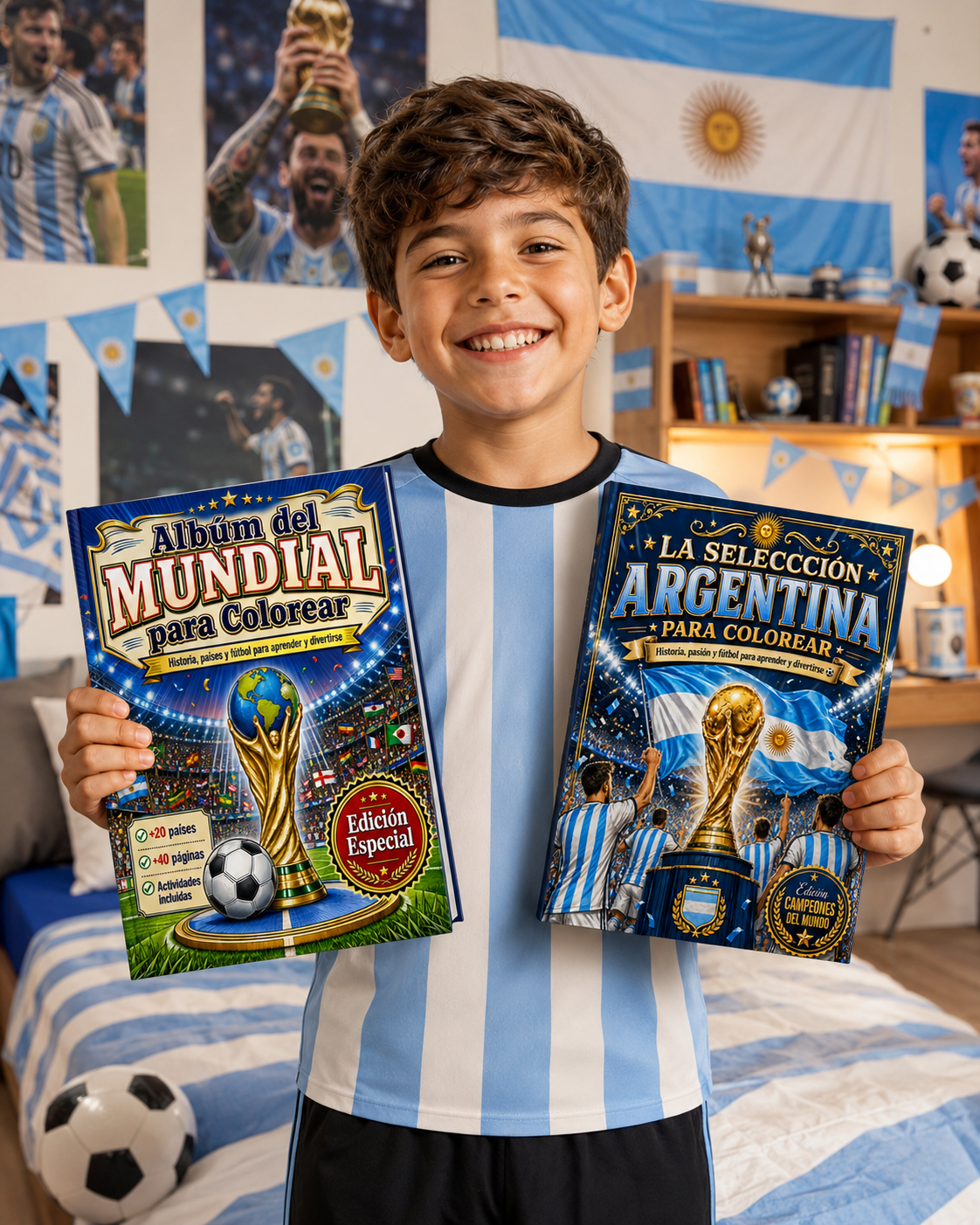 Pack Fútbol Mundial para Colorear | La actividad perfecta para chicos que aman el fútbol y la Selección Argentina 🇦🇷