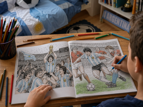 Pack Fútbol Mundial para Colorear | La actividad perfecta para chicos que aman el fútbol y la Selección Argentina 🇦🇷