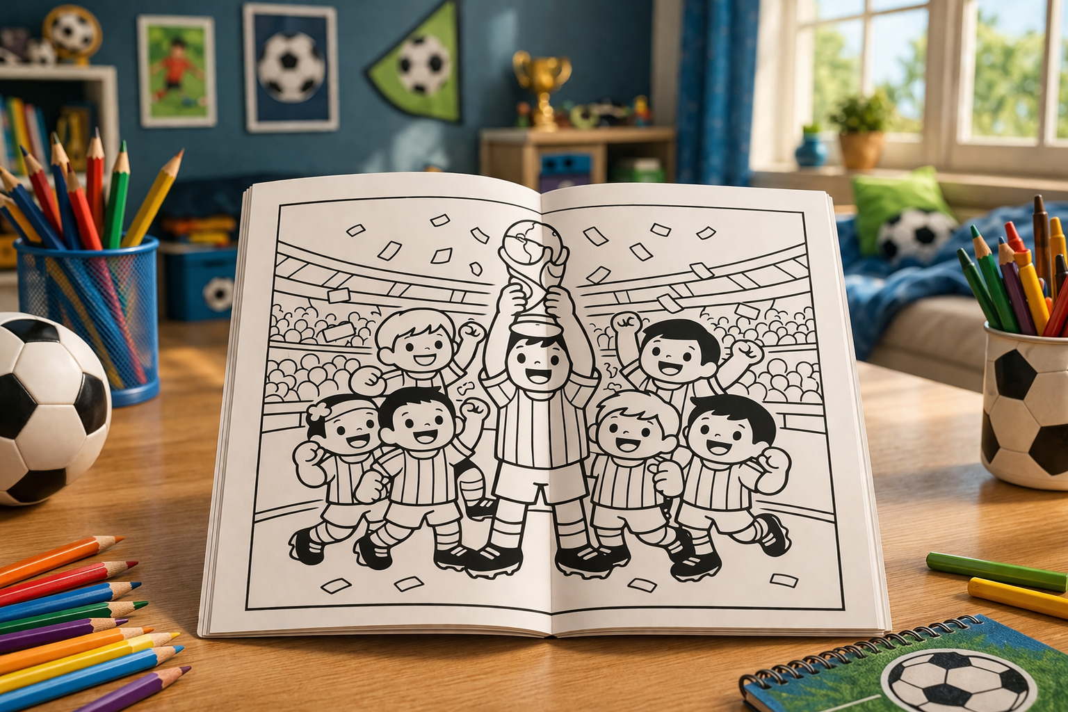 Colección Mundialista Infantil para Colorear - Libro Digital